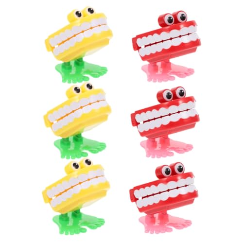 minkissy 6 Stück Springgeister -Zähnespielzeug springen Lustiges Halloween -Requisiten Aufziehspielzeug für Party Desktop-Ornament Halloween-Aufziehspielzeug Partygunst Abs von minkissy