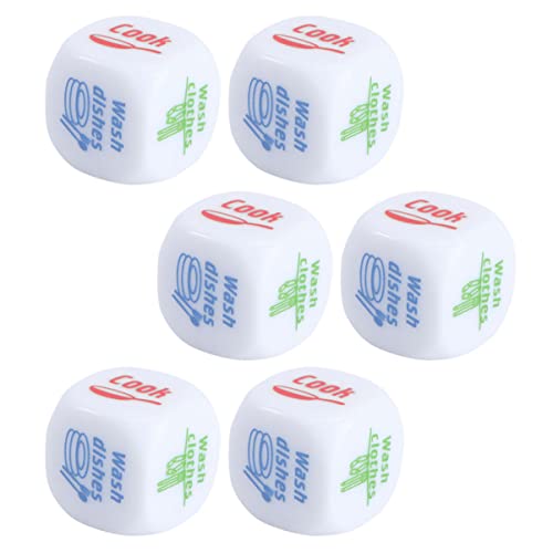 minkissy 6 Stück Teiliges Acryl spielwürfel Hausarbeit Lustige Würfelspiele für Erwachsene Sicheres Robustes Material Geschenk für Familien und Spielspaß Zuhause minkissy 6 Stück Teiliges Acryl spielwürfel Hausarbeit Lustige Würfelspiele für Erwachsene Sicheres Robustes Material Geschenk für Familien und Spielspaß Zuhause von minkissy