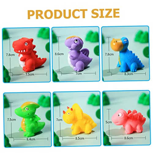 minkissy 6 Stück Teiliges Badespielzeug mit Elastischen Dinosauriern Sicher für Geräuschaktivierte Quetschspielzeuge für Junge Mädchen Fördert Muskeltraining und Entspanntes Badeerlebnis von minkissy
