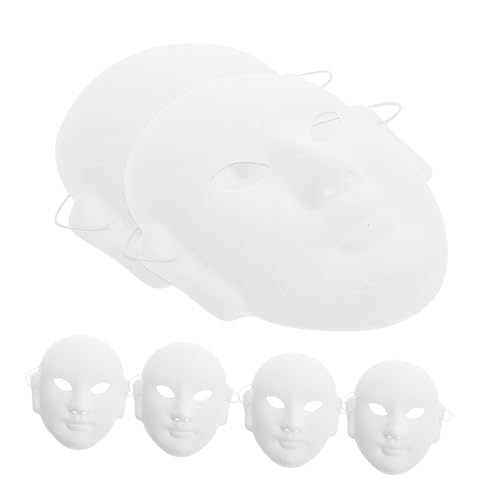 minkissy 6 Stück Teiliges DIY Weiße Papiermasken Bemalbare Maske für Maskerade Karneval Cosplay und Halloween Kreatives Bastelprojekt für Erwachsene von minkissy