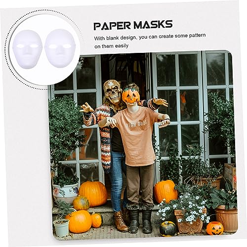 minkissy 6 Stück Teiliges DIY Weiße Papiermasken zum Bemalen Handbemalte Unbemalte Masken für Erwachsene Glatte Oberfläche Maskerade Party Accessoires Männer und Frauenmasken von minkissy