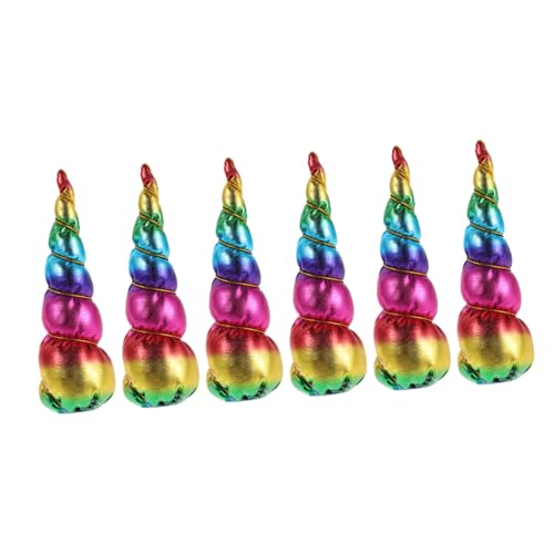minkissy 6 Stück Teiliges Einhorn Haarband für Mädchen Diy Horn Dekorationen Kostüm Zubehör für Geburtstagsfeiern Feiertage und Karnevalsthemen von minkissy
