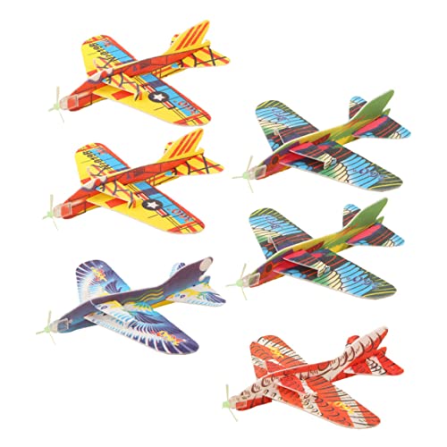 minkissy 6 Stück Teiliges Flugzeug Modell aus Schaumstoff Sicher und Leicht Fördert Hand Auge Koordination Outdoor für Mädchen und Jungen Farblich Sortiert für Zufällige Zufällige Farbe minkissy 6 Stück Teiliges Flugzeug Modell aus Schaumstoff Sicher und Leicht Fördert Hand Auge Koordination Outdoor für Mädchen und Jungen Farblich Sortiert für Zufällige Zufällige Farbe von minkissy