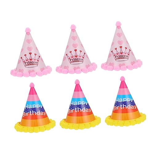 minkissy 6 Stück Teiliges Geburtstagskegel Papierhüte mit Pompons Einheitsgröße für Erwachsene und Leichte Partyhüte als Fotorequisite und Dekoration für Geburtstagsfeiern Shower Karneval minkissy 6 Stück Teiliges Geburtstagskegel Papierhüte mit Pompons Einheitsgröße für Erwachsene und Leichte Partyhüte als Fotorequisite und Dekoration für Geburtstagsfeiern Shower Karneval von minkissy