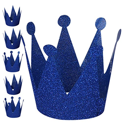 minkissy 6 Stück Teiliges Geburtstagskronen Partyhüte aus PVC mit Doppelseitigem Glitzer Blaues Prinzessin Prinz Design Kinderfreundliche Geburtstagskopfbedeckung für Partydekoration und minkissy 6 Stück Teiliges Geburtstagskronen Partyhüte aus PVC mit Doppelseitigem Glitzer Blaues Prinzessin Prinz Design Kinderfreundliche Geburtstagskopfbedeckung für Partydekoration und von minkissy