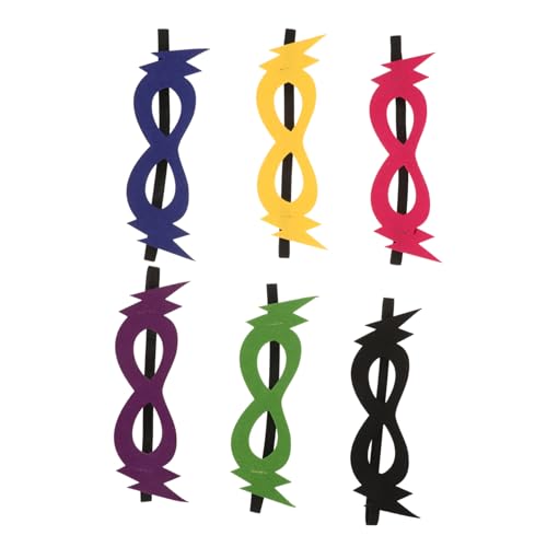 minkissy 6 Stück Teiliges Halloween Filzmasken Halbe Gesichtsmasken für Kostüme Cosplay und Maskerade für Halloween Schulaufführungen und Geburtstagsfeiern von minkissy
