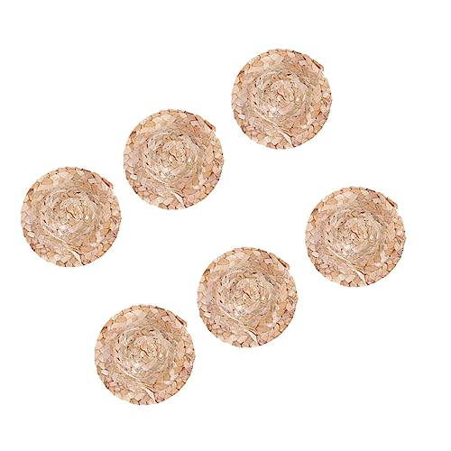 minkissy 6 Stück Teiliges Handgewebter Mini Strohhüte Krempe Puppenhut für DIY Basteln Langlebig Praktisch Geeignet für Puppen Miniaturen Kreative Kopfbedeckung Sommer minkissy 6 Stück Teiliges Handgewebter Mini Strohhüte Krempe Puppenhut für DIY Basteln Langlebig Praktisch Geeignet für Puppen Miniaturen Kreative Kopfbedeckung Sommer von minkissy