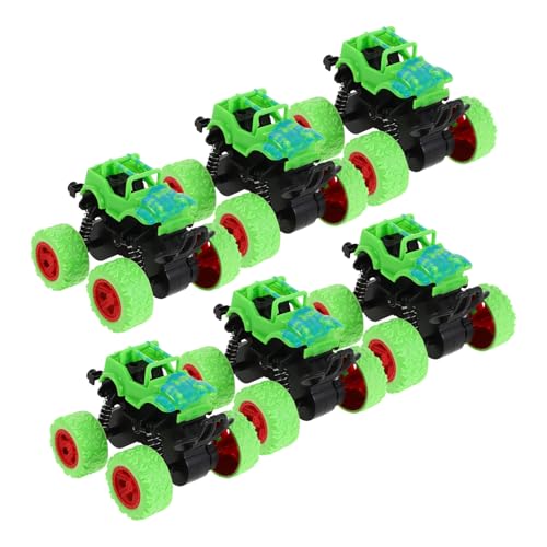 minkissy 6 Stück Teiliges Inertia Off Road Spielzeugautos Kunststoff Rückzieher Fahrzeuge Reibungsbetrieben für Kindergeburtstagsfeiern und Outdoor Spielaktivitäten von minkissy