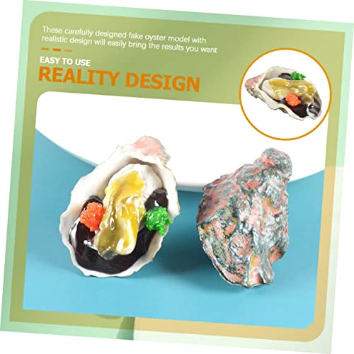 minkissy 6 Stück Teiliges Künstliches Austern und Jakobsmuschelmodell Realistische Meeresfrüchte Simulation Dekoration für Küche Fotografie und Ladendisplay Detailgetreu Langlebig ohne von minkissy