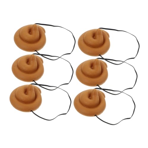 minkissy 6 Stück Teiliges Lustige Fake poop hüte aus Langlebigem PVC Witzige Kopfbedeckung für Halloween Cosplay Geburtstagsparty und Scherzartikel für Erwachsene von minkissy