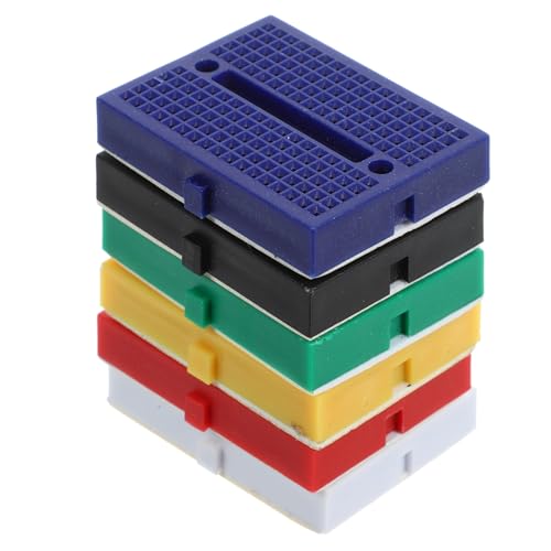 minkissy 6 Stück Teiliges Mini Breadboard in Farben Lötfrei Robustes Steckbrett für Wissenschaftliche Experimente und Kleine Schaltungen für Labor und DIY Elektronikprojekte von minkissy