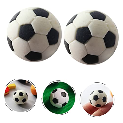 minkissy 6 Stück Teiliges Mini Fußball Figuren Miniatur Fußball Deko für Puppenhaus Realistische Mini Balls als Dekorative Spielzeuge Geeignet als und Tischfußball Zubehör von minkissy