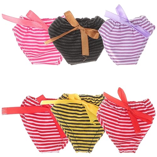 minkissy 6 Stück Puppenunterhosen für Babypuppen Elastische Kleiner Unterwäsche für Rollenspiel Puppenzubehör für Kreative Erziehung von minkissy