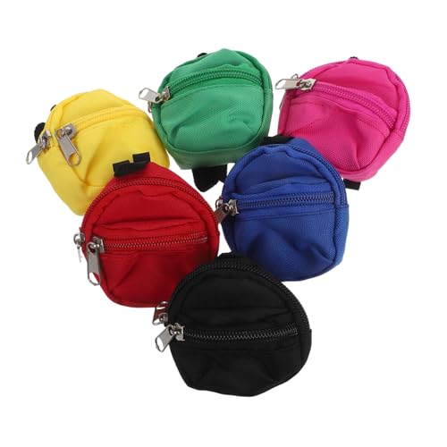 minkissy 6 Stück Teiliges Mini-Rucksack Puppen mit Reißverschluss Leichte Tragbare Cartoon-Schultasche für Rollenspiele und Puppenhaus-zubehör in Grün Schwarz Gelb Blau Rot minkissy 6 Stück Teiliges Mini-Rucksack Puppen mit Reißverschluss Leichte Tragbare Cartoon-Schultasche für Rollenspiele und Puppenhaus-zubehör in Grün Schwarz Gelb Blau Rot von minkissy