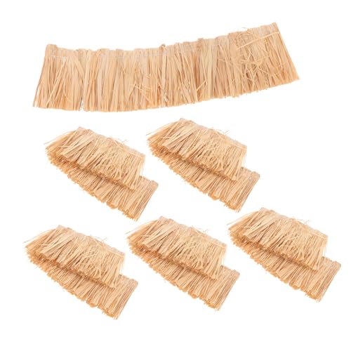 minkissy 6 Stück Teiliges Mini-dachstroh Natürliche Stroh-dachdeckung für Miniaturhäuser DIY Basteln Mikro-landschaften Dekorative Strohballen für Garten und Modellbau von minkissy
