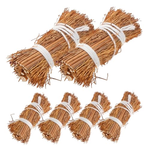 minkissy 6 Stück Teiliges Miniatur Heuballen aus Grasmaterial Realistische Mini Heustapel Dekoration für Puppenhaus Sandtisch DIY Bastelprojekte Vielseitige Miniatur Requisiten von minkissy