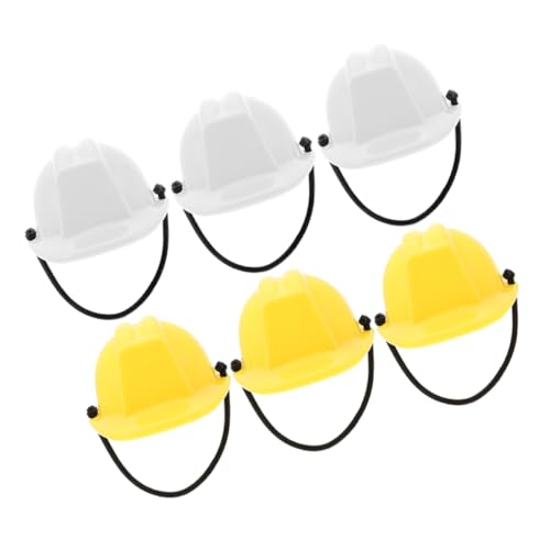minkissy 6 Stück Teiliges Miniatur Sicherheitshelme aus Kunststoff Realistische Mini Bauarbeiterhelme in Weiß und Gelb Dekorative Puppenhelme für Spiel und DIY Zubehör minkissy 6 Stück Teiliges Miniatur Sicherheitshelme aus Kunststoff Realistische Mini Bauarbeiterhelme in Weiß und Gelb Dekorative Puppenhelme für Spiel und DIY Zubehör von minkissy
