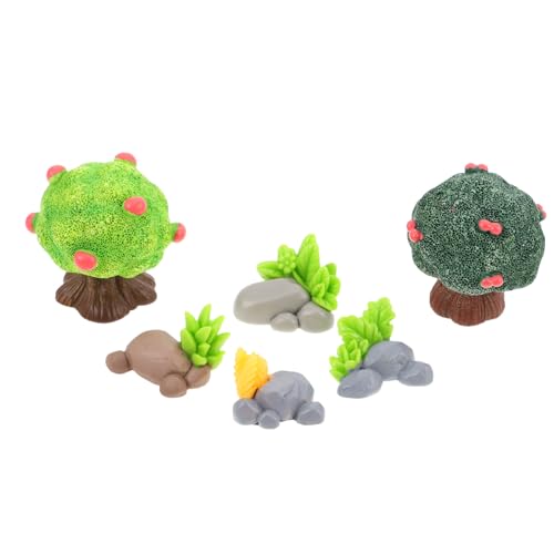 minkissy 6 Stück Teiliges Miniaturstein Figuren Set Realistische Kunststein Ressinen für Mikro Landschaften Garten und Bürodeko Kreative Bonsai Accessoires für DIY Projekte von minkissy