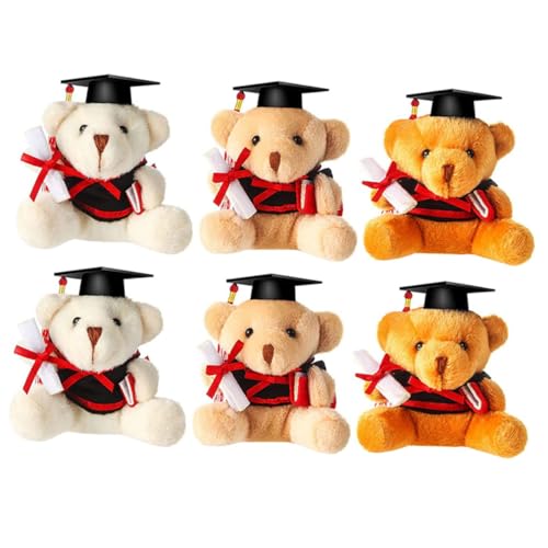 minkissy 6 Stück Teiliges Plüsch bär Schlüsselanhänger Kleine Graduation Bears mit Doktorhut und Urkunde Weiche Niedliche Stofftier Anhänger für Rucksack Taschen Dekoration als für minkissy 6 Stück Teiliges Plüsch bär Schlüsselanhänger Kleine Graduation Bears mit Doktorhut und Urkunde Weiche Niedliche Stofftier Anhänger für Rucksack Taschen Dekoration als für von minkissy