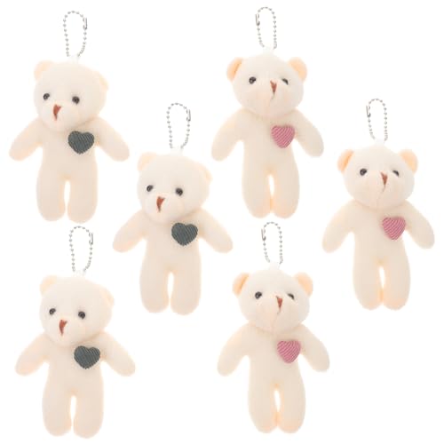 minkissy 6 Stück Teiliges Plüschbär Schlüsselanhänger Niedlicher Mini Bär Anhänger Weicher Stofftier Schlüsselring Dekorative Taschenanhänger für Geburtstag Hochzeit Neujahr minkissy 6 Stück Teiliges Plüschbär Schlüsselanhänger Niedlicher Mini Bär Anhänger Weicher Stofftier Schlüsselring Dekorative Taschenanhänger für Geburtstag Hochzeit Neujahr von minkissy