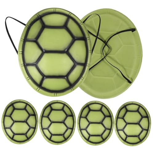 minkissy 6 Stück Teiliges Schildkrötenpanzer Kostüm aus Langlebigem Eva Material Leicht und Tragbar mit Schultergurten Vielseitig für Halloween Cosplay und Party Dekoration Wiederverwendbar von minkissy