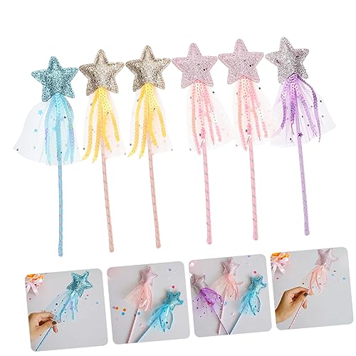 minkissy 6 Stück Teiliges Sternförmiges Feenstäbe in Zauberstab für Mädchen Kostüm Bühnenrequisiten für Geburtstag Halloween Cosplay und Verkleidungsspiele minkissy 6 Stück Teiliges Sternförmiges Feenstäbe in Zauberstab für Mädchen Kostüm Bühnenrequisiten für Geburtstag Halloween Cosplay und Verkleidungsspiele von minkissy