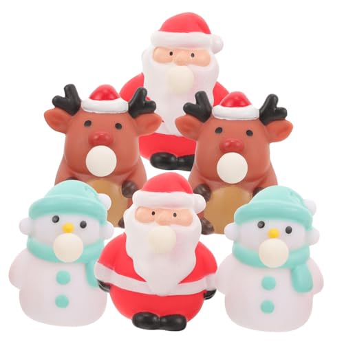 minkissy 6 Stück Teiliges Weihnachts-Stretch Santa Schneemann Rentier Druckentlastende Langlebige Stressbälle für Partyspaß Sensorisches Entspannungs Squeeze Toy minkissy 6 Stück Teiliges Weihnachts-Stretch Santa Schneemann Rentier Druckentlastende Langlebige Stressbälle für Partyspaß Sensorisches Entspannungs Squeeze Toy von minkissy