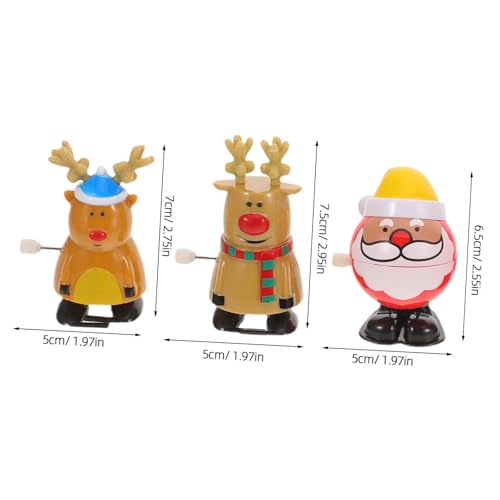 minkissy 6 Stück Weihnachtskette Cartoon-Aufwickelspielzeug Kinderspielzeug Laufendes zum Aufziehen neuartige Laufspielzeuge lustiges Metall von minkissy