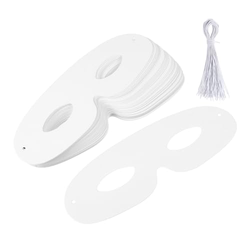 minkissy 60 Sätze Diy Weiße Papiermasken für Maskenball Malbare Unbemalte Gesichtsmaske mit Bändern für Halloween Karneval und Bastelprojekte minkissy 60 Sätze Diy Weiße Papiermasken für Maskenball Malbare Unbemalte Gesichtsmaske mit Bändern für Halloween Karneval und Bastelprojekte von minkissy