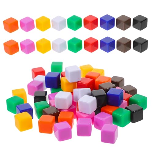 minkissy 60stücke Blanko Acrylwürfel DIY Würfelbrettspiel Würfel Würfelherstellungszubehör Partygeschenkwürfel Unfinished Würfel Klein Bereich von minkissy