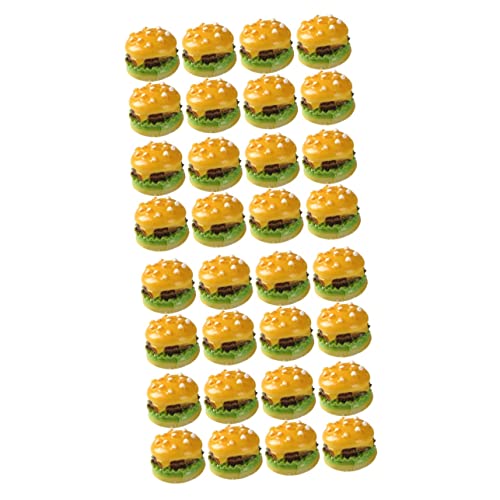 minkissy 60 Stück Teiliges Realistisches Burger Modell aus Hochwertigem Harz Lebensechte Miniatur Hamburger Dekoration Vielseitig als Foto Requisite Küchen und Schaufenster Deko Geeignet von minkissy