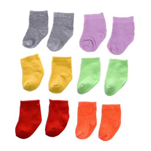 minkissy 6Paare Puppensocken Dekorative Ornamente für Puppen Vielseitiges Puppenzubehör für Kreative Spielhaus Dekoration minkissy 6Paare Puppensocken Dekorative Ornamente für Puppen Vielseitiges Puppenzubehör für Kreative Spielhaus Dekoration von minkissy
