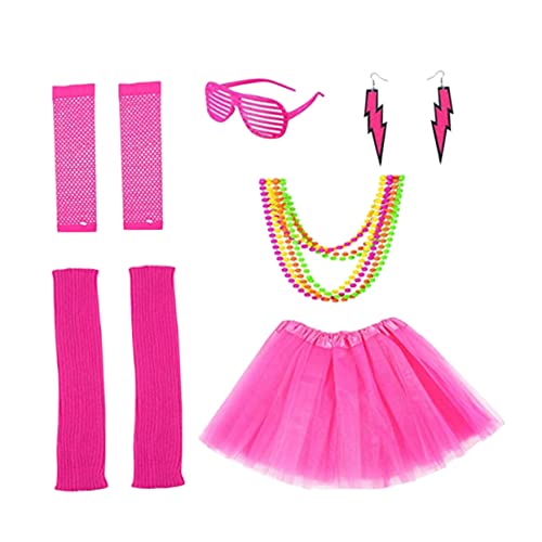 minkissy 6Stücke Jahre Damen Tutu Rock Kostümset mit Neon Accessoires Fensterschattenbrillen Fischernetzhandschuhen für Partys Kreative Fotorequisiten Teilig minkissy 6Stücke Jahre Damen Tutu Rock Kostümset mit Neon Accessoires Fensterschattenbrillen Fischernetzhandschuhen für Partys Kreative Fotorequisiten Teilig von minkissy
