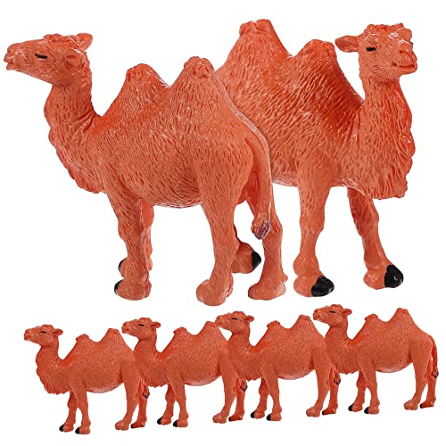 minkissy 6Stücke Miniatur Kamelmodelle Realistische Kamelfiguren aus Lernspielzeug und Dekoration für Tisch Garten und Mehr von minkissy