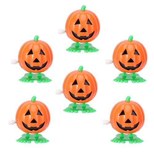 minkissy 6Stücke Teiliges Halloween Kürbisspielzeug Sprungspielzeuge für Lustige Uhrwerkspielzeuge mit Cartoon Kürbisdesign zum und Verschenken für Halloween Feiern von minkissy