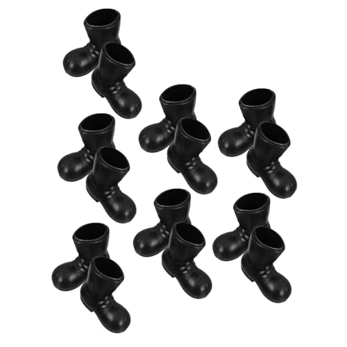 minkissy 7 Paare Weihnachtsmann Schuhe Mini Dekoration Stiefel Modelle für Puppenhaus Zubehör Kreative Weihnachtsdeko für Miniaturen und DIY Projekte von minkissy