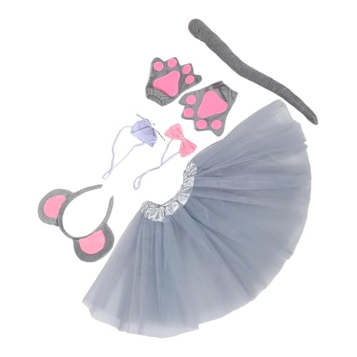 minkissy 7 Stück Teiliges Kostüm mit Mausohren Haarreif Tüllrock Schleife Handschuhen und Realistisches Tierkostüm für Halloween Geburtstage Schulveranstaltungen und Mottopartys minkissy 7 Stück Teiliges Kostüm mit Mausohren Haarreif Tüllrock Schleife Handschuhen und Realistisches Tierkostüm für Halloween Geburtstage Schulveranstaltungen und Mottopartys von minkissy