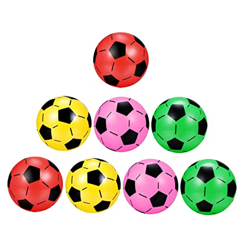 minkissy 8 Stück Aufblasbare Kinderfußbälle aus Spielbälle für Drinnen und Draußen für Familienaktivitäten und Spielspaß für Jungen und Mädchen Zufällige Farbe Zufällige Farbe von minkissy