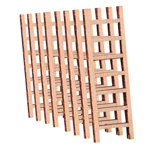 minkissy 8 Stück Dekorative Treppenleiter für Puppenhaus Realistische Miniaturmöbel für Mikro Landschaften und Kreative Bastelprojekte Beige von minkissy