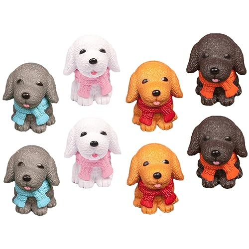 minkissy 8 Stück Hund Figuren Teiliges aus Realistischen Hundemodellen für Landschaftsdekoration für Geschenkideen Farben Langlebig und Sicher von minkissy