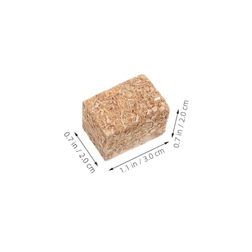 minkissy 8 Stück Mini Heuballen Teilig aus Holz Realistische Kleine Strohbündel für Puppenhaus Dekoration DIY Herbst Bastelzubehör für Gartenlandschaft und Halloween Bastelprojekte von minkissy