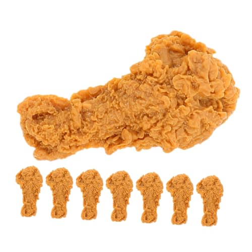 minkissy 8 Stück Simulations Hühnchen Modell Lebensmittel Display Lebensmittelfotografie Künstliche Lebensmittel Zur Präsentation Simuliertes Huhn Dekorative Küchenartikel Hühnerbein von minkissy