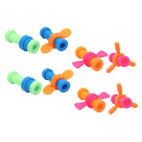 minkissy 8 Stück Teiliges Abs Dreh Schraubenspielzeug für Bunte Lernspielzeuge zur Stressreduktion Hand Auge Koordination Umweltfreundlich und Langlebig Zufällige Farbe Zufällige Farbe von minkissy