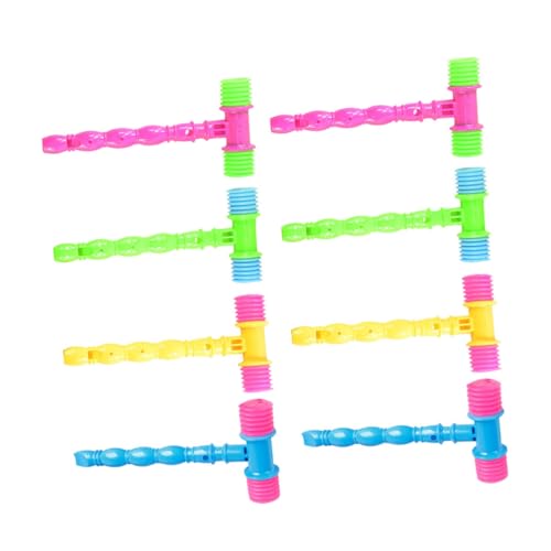 minkissy 8 Stück Teiliges Bunte Leichte Sichere Kunststoff hämmer mit Quietschfunktion Fördert Rhythmusgefühl und Musikalisches Interesse Lernspielzeug für Jungen und Mädchen von minkissy