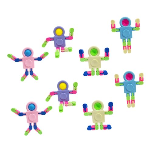 minkissy 8 Stücke Zerlegbare Roboter Zappeln Spielzeug Selbstgemacht Sensorikspielzeug Stressabbau für Kinder und Erwachsene Verwandlungsroboterspielzeug Bunt und Langlebig von minkissy
