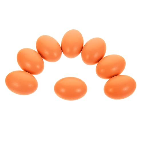 minkissy 8 Stück Teiliges Holz Eier zum Bemalen Realistische Künstliche Holz Eier für DIY Bastelarbeiten Osterdekorationen für Party und von minkissy