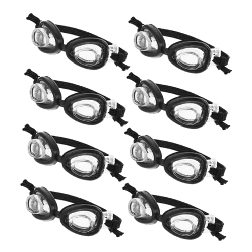 minkissy 8 Stück Teiliges Mini Schwimmbrillen für Puppen Maßstab Leichte Kunststoff Miniatur Schwimmbrillen für DIY Basteln Puppenhaus Deko Vielseitige Verkleidungsaccessoires von minkissy
