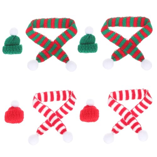 minkissy 8 Stück Teiliges Mini Strickmützen Schal Rot und Grün Dekorative Flaschenhüllen für Weinflaschen Kreative Weihnachtsdeko für Party und Festliche Stimmung minkissy 8 Stück Teiliges Mini Strickmützen Schal Rot und Grün Dekorative Flaschenhüllen für Weinflaschen Kreative Weihnachtsdeko für Party und Festliche Stimmung von minkissy