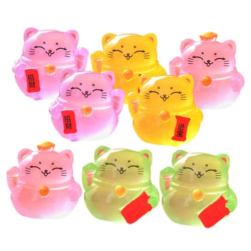 minkissy 8 Stück Teiliges Miniatur Glückskatze Figurine aus Resin Niedliche Leuchtende Deko für Mikrolandschaft Leicht Langlebig Vielseitig für Garten Auto und DIY mit Traditionellen minkissy 8 Stück Teiliges Miniatur Glückskatze Figurine aus Resin Niedliche Leuchtende Deko für Mikrolandschaft Leicht Langlebig Vielseitig für Garten Auto und DIY mit Traditionellen von minkissy