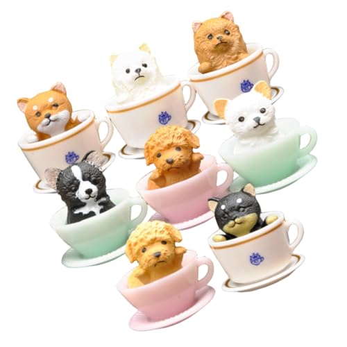 minkissy 8 Stück Teiliges Miniatur Katzenspielzeug und Hundefiguren aus PVC Realistische Katzendekorationen mit Feiner Verarbeitung Vielseitig für Puppenhäuser Party Heimdekoration Geeignet von minkissy